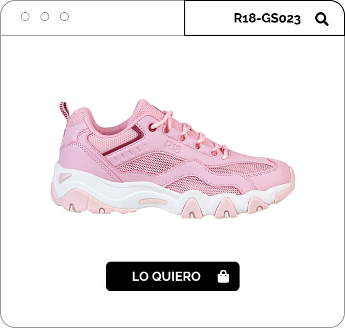 ZAPATILLAS R18 MUJERES R18-GS023 ROSADO