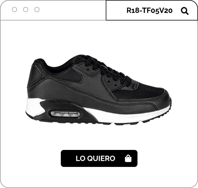 ZAPATILLAS R18 MUJERES R18-TF05V20 NEGRO