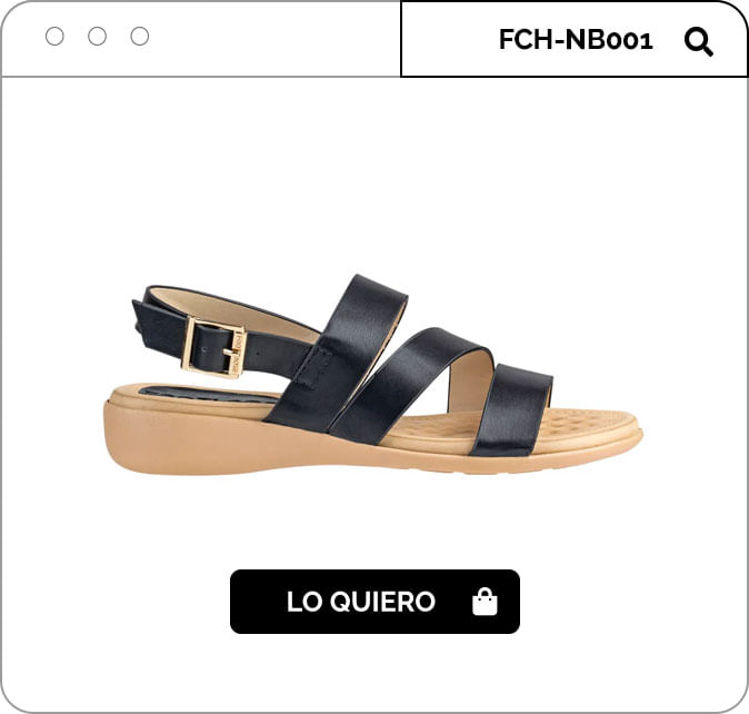 SANDALIAS FOOTLOOSE MUJERES FCH-NB001 LELE NEGRO