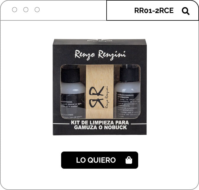 KIT DE LIMPIEZA PARA GAMUZA O NOBUCK RR01-2RCE
