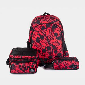 Set 3P Mochila Escolar Artesco Junior Ar16376010 Mickey Microfibra