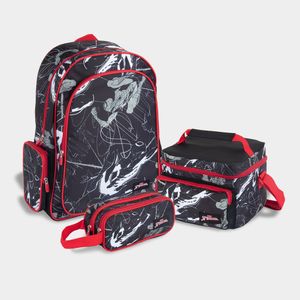 Set 3P Mochila Escolar Artesco Junior Ar16376012 Spiderman Microfibra