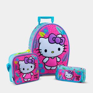 Set 3P Maleta Escolar Scool Pre Escolar 803872 Hello Kitty Eva