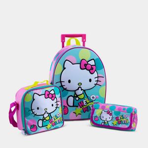 Set 3P Maleta Escolar Scool Pre Escolar 803877 Hello Kitty Eva