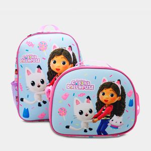 Set Mochila y Lonchera Escolar Animation Brands  6Gad2130002 Gabbys Dollhouse